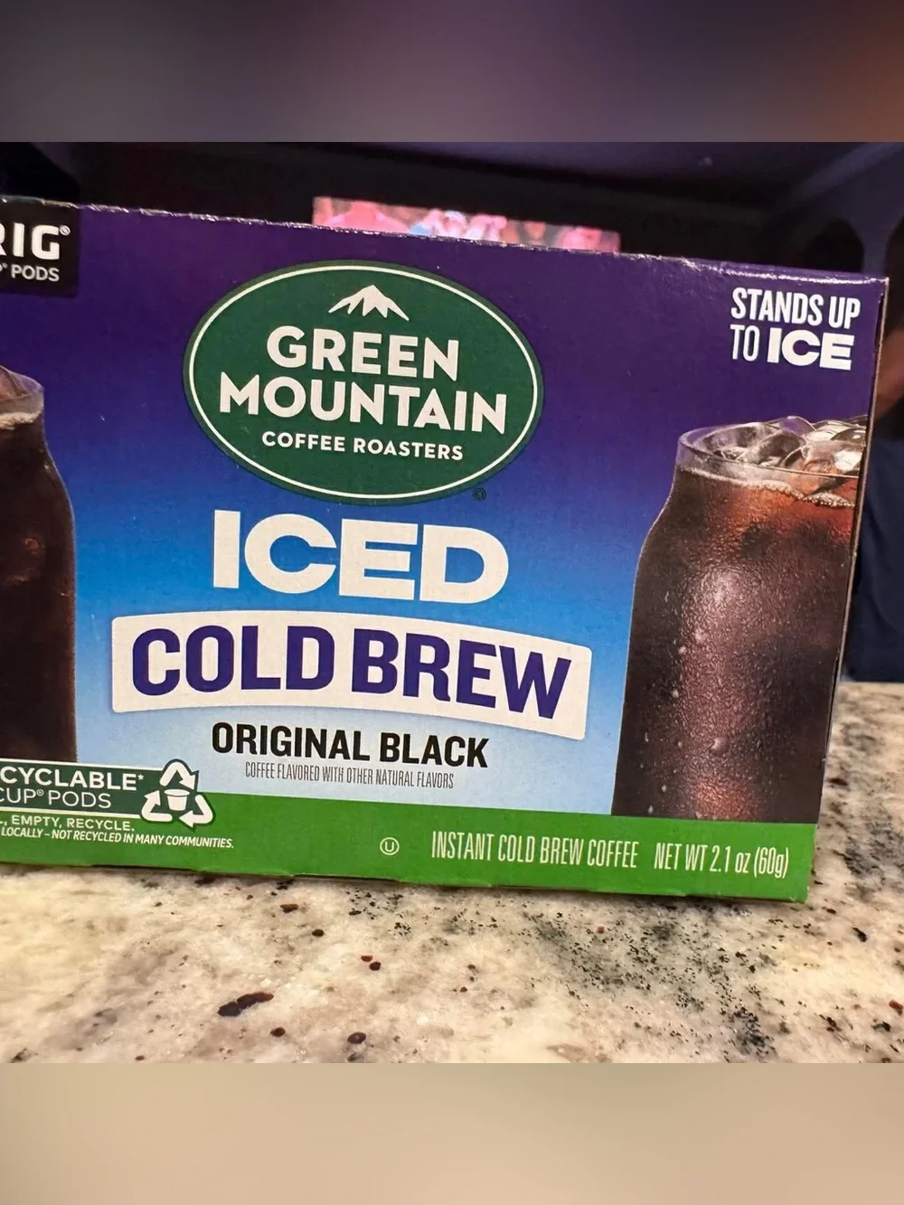 3 boxes 30pods Keurig Green Mountain Iced Cold Brew Original black